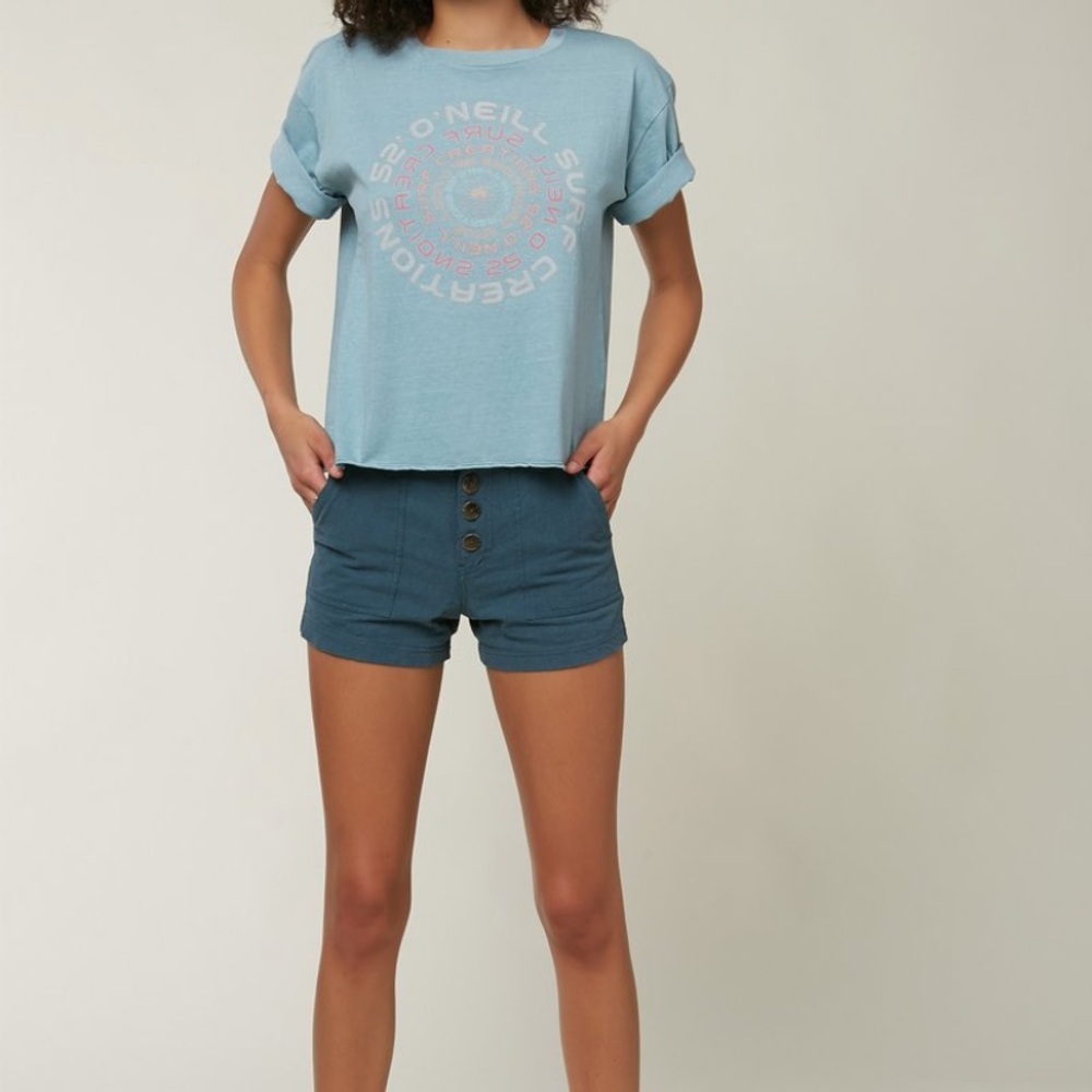 O’Neill Morrison button fly linen blend shorts